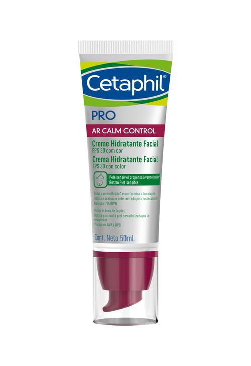 Cetaphil pro-ar calm control, crema hidratante facial fps30 con color